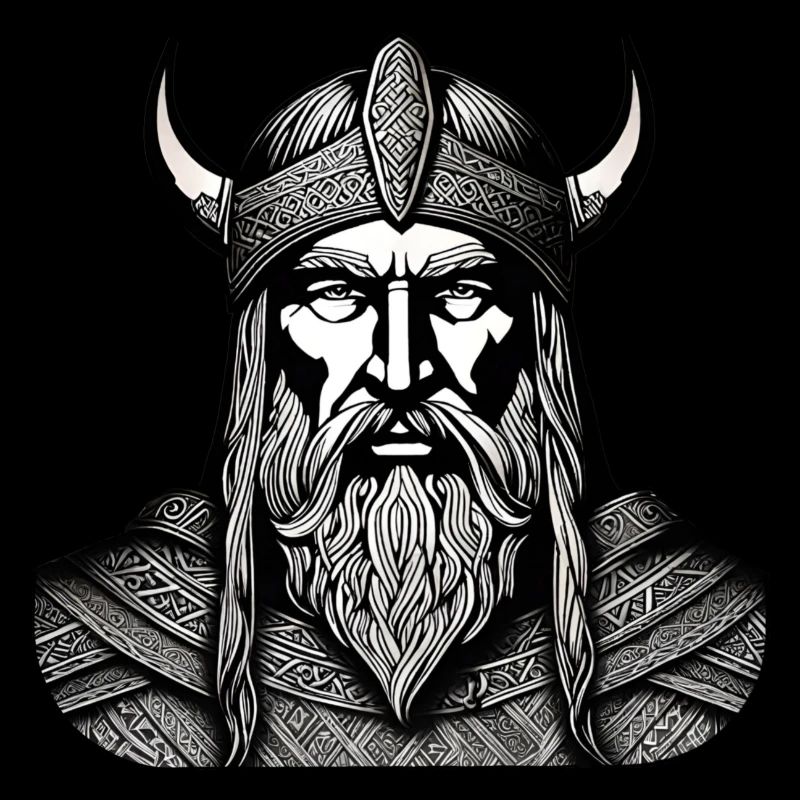 Stolzer Wikinger Krieger Germane