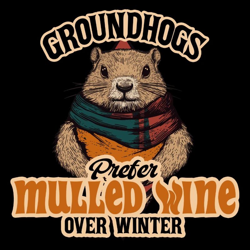 Groundhogs Prefer Mulled Wine Over Winter Design
