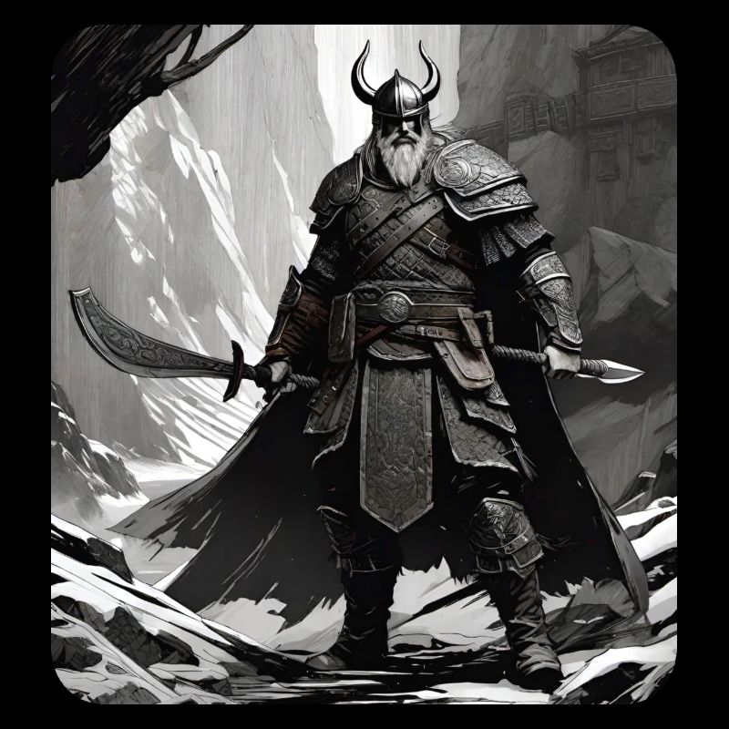 Stolzer Wikinger Krieger Germane