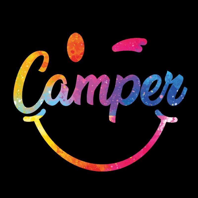 Bunter Camper Smiley Logo