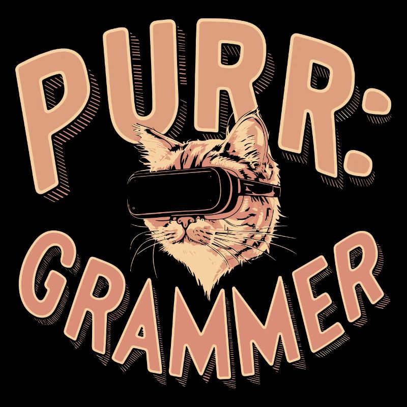 Purr-Grammer Katze Coder Lustig IT Nerd Präsent
