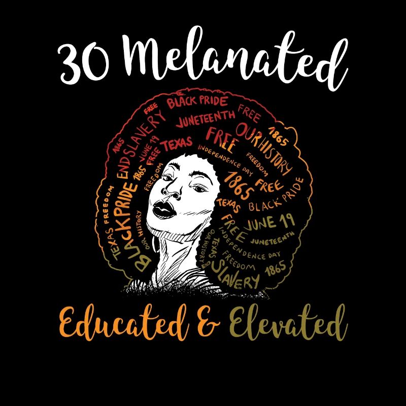 30 Melanated Educated & Elevated Juneteenth