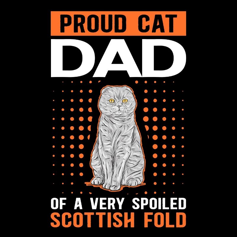 Scottish Fold-eared Cat Dad Cat Daddy Gift