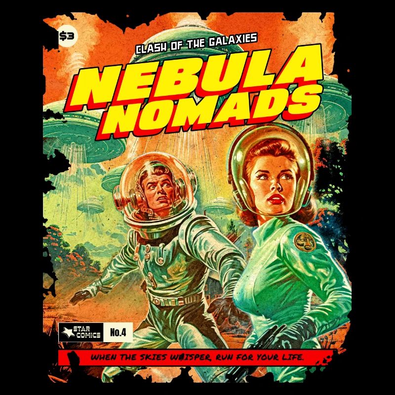 Comic Strip, 50s Comic, Nebula Nomads