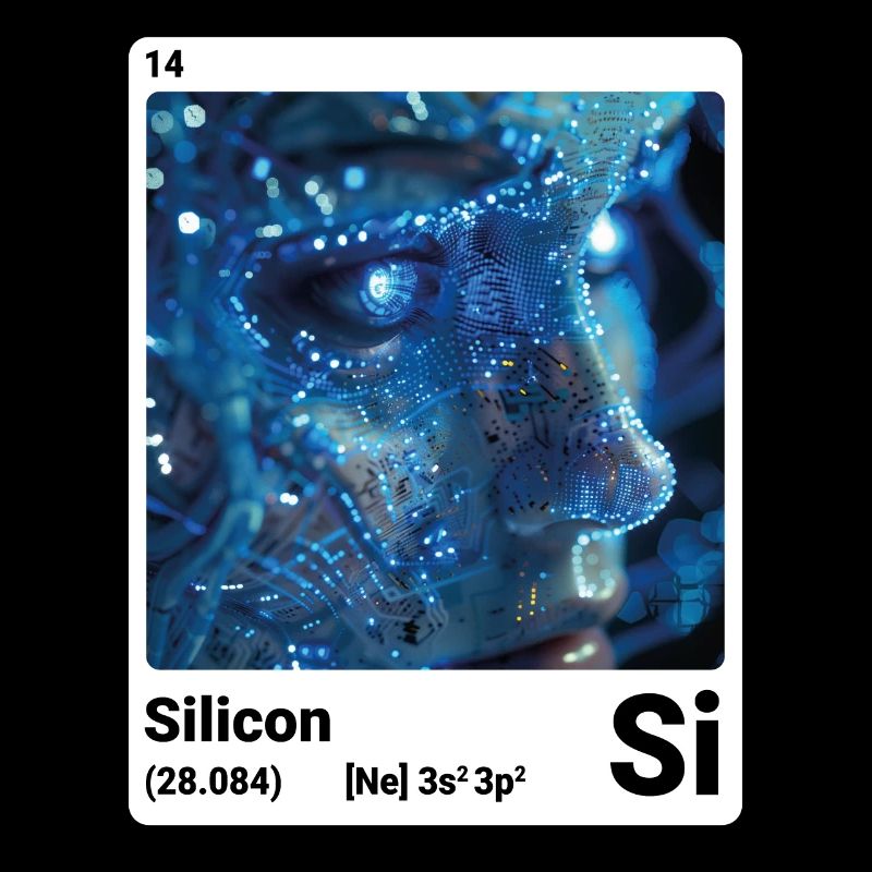 Periodic table element silicon (Si) 014