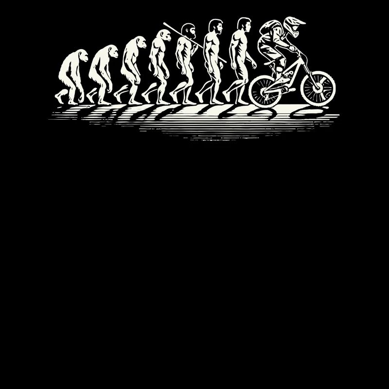 Evolution Bicycle VTT Cyclisme Humour