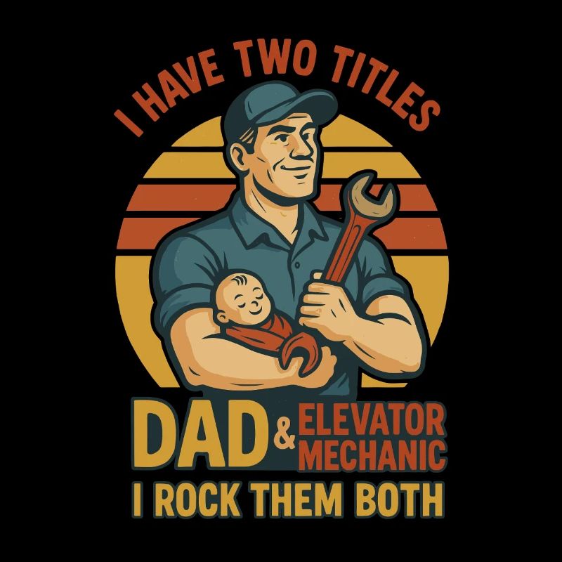 Funny Elevator Inspector Dad And Elevator Mechanic
