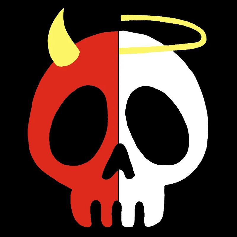 Engel und Dämon Schädel