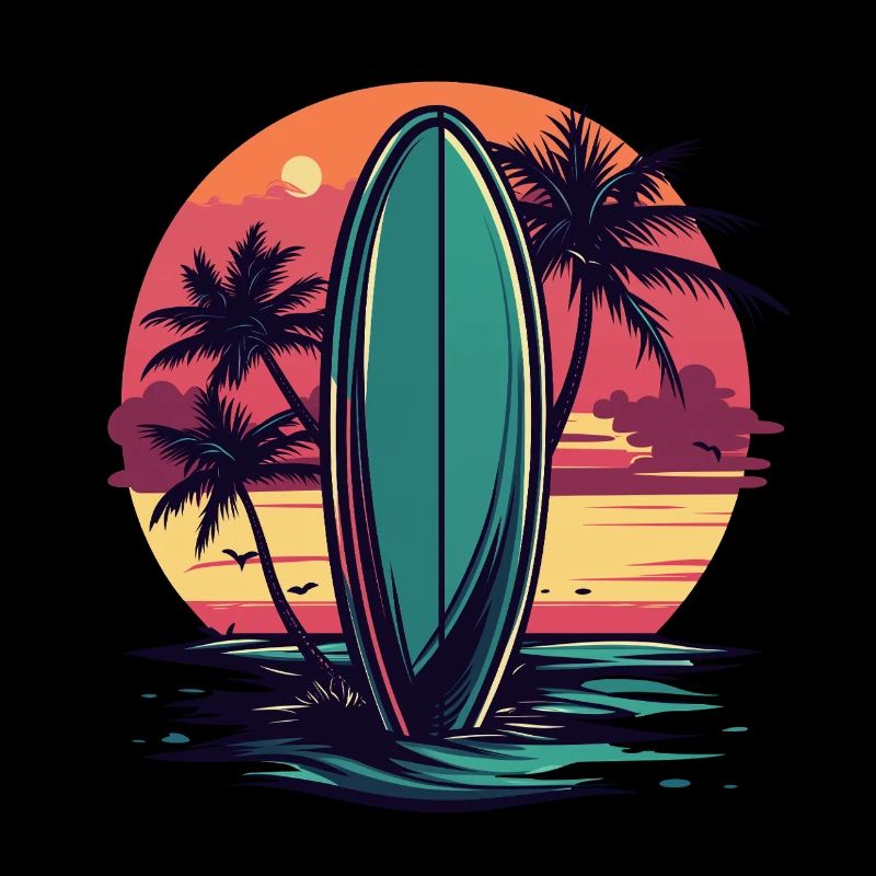 Surf au soleil