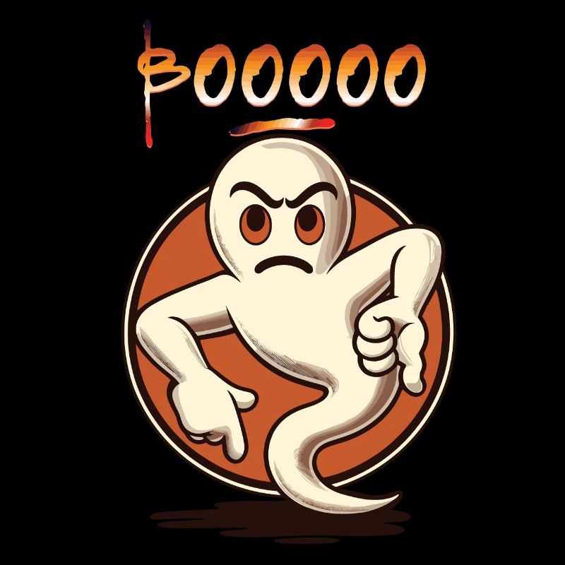 Booing Ghost Funny Ghost Design Word Game