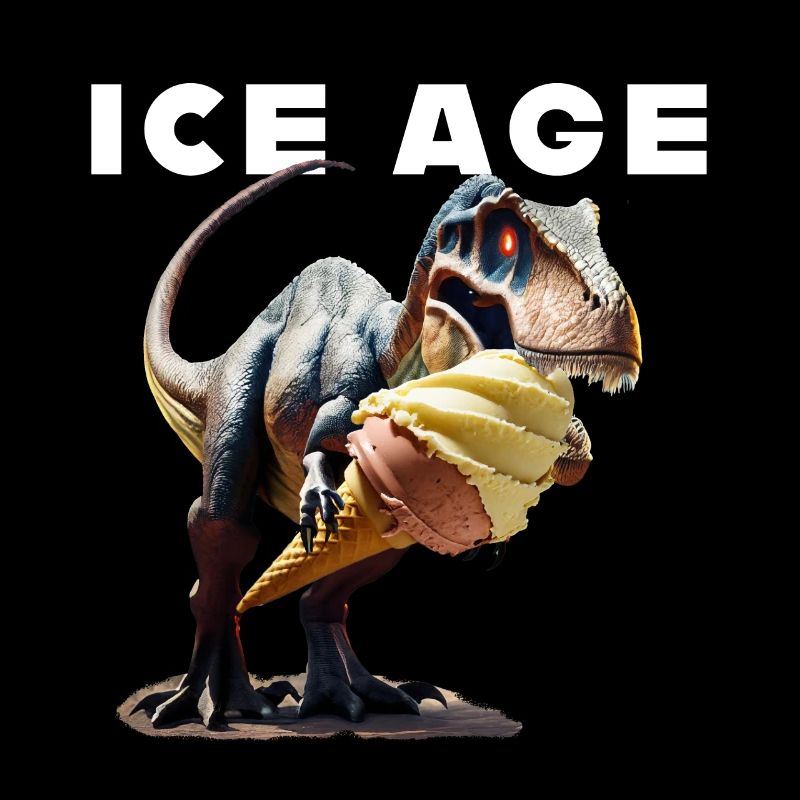 Eiszeit mit Dinosaurier