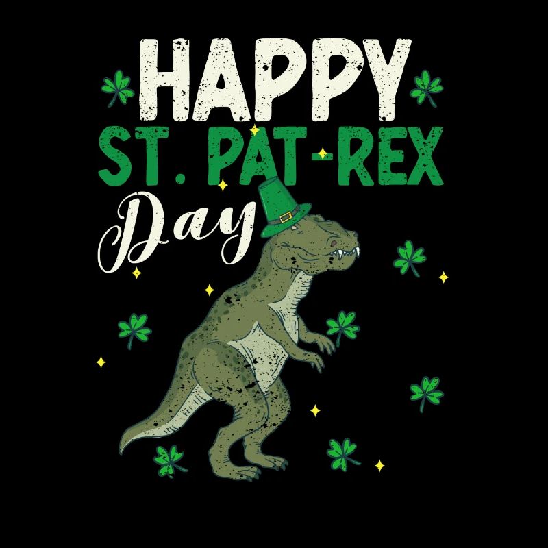 Glücklich St.Pat-Rex Tag Saint Patrick Dinosaurier