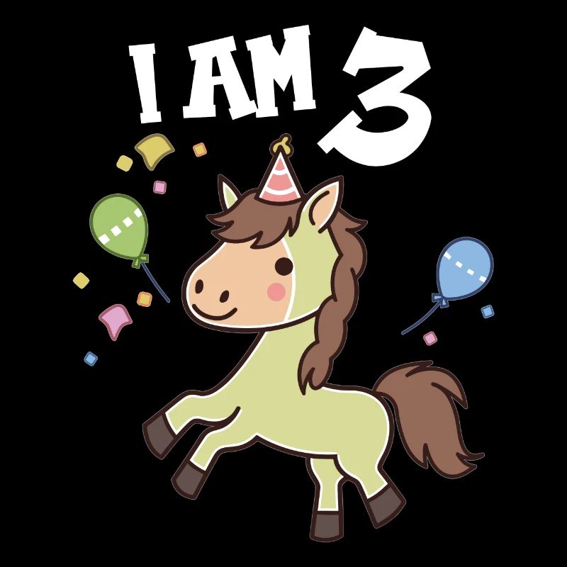 Ich bin 3 Jahre alt Pferde Pferd 3. Geburtstag