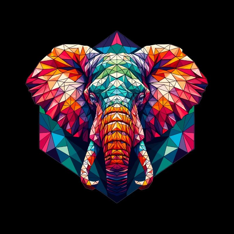 Éléphant dans l’illustration polygonale