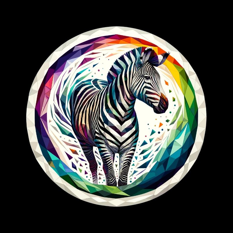 Zebra in polygon illustration