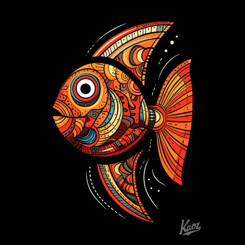 Gros, cool et drôle de poisson corail