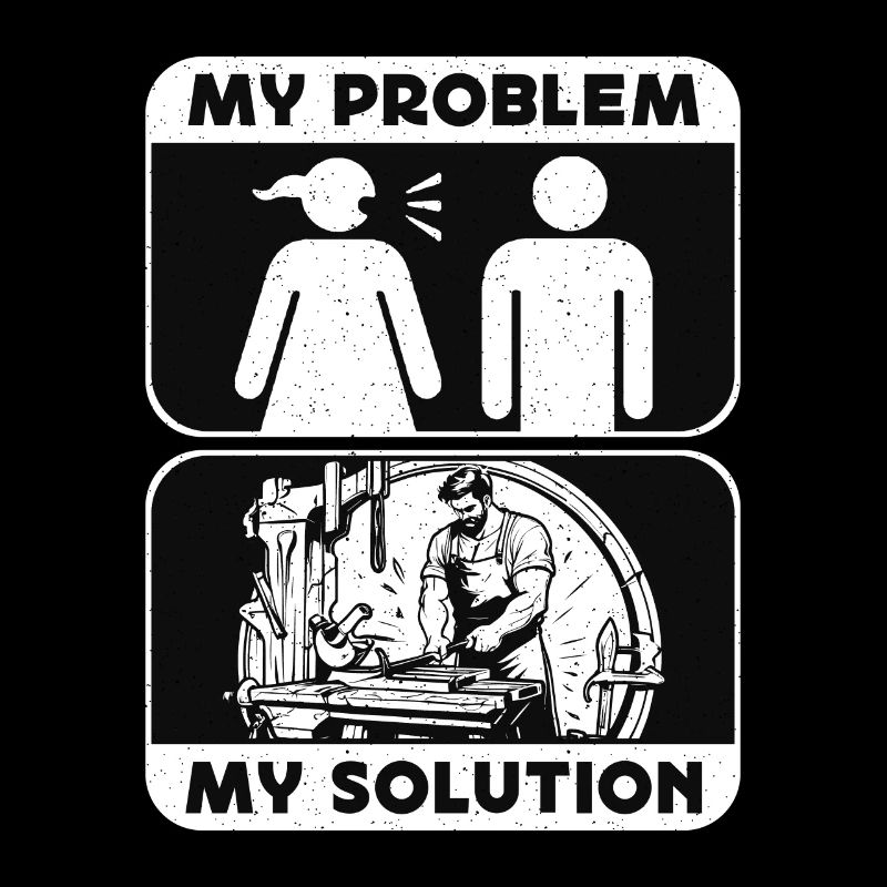 Bladesmith My Problem My Solution Pictogram Dad