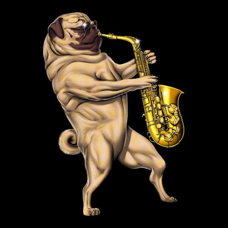 Pug Saxophone Player