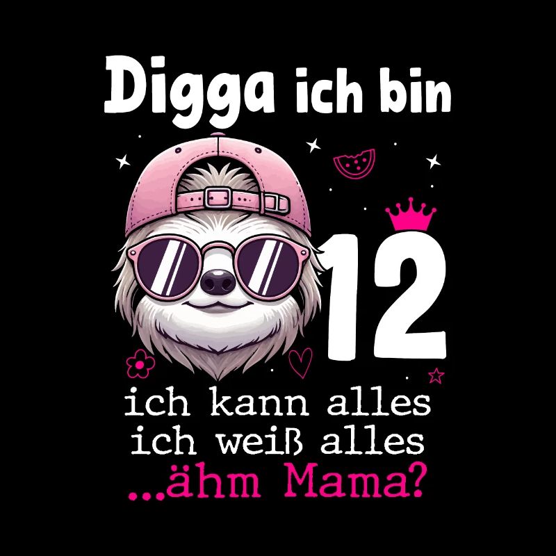 Digga Ich Bin 12 Kindergeburtstag Mädchen