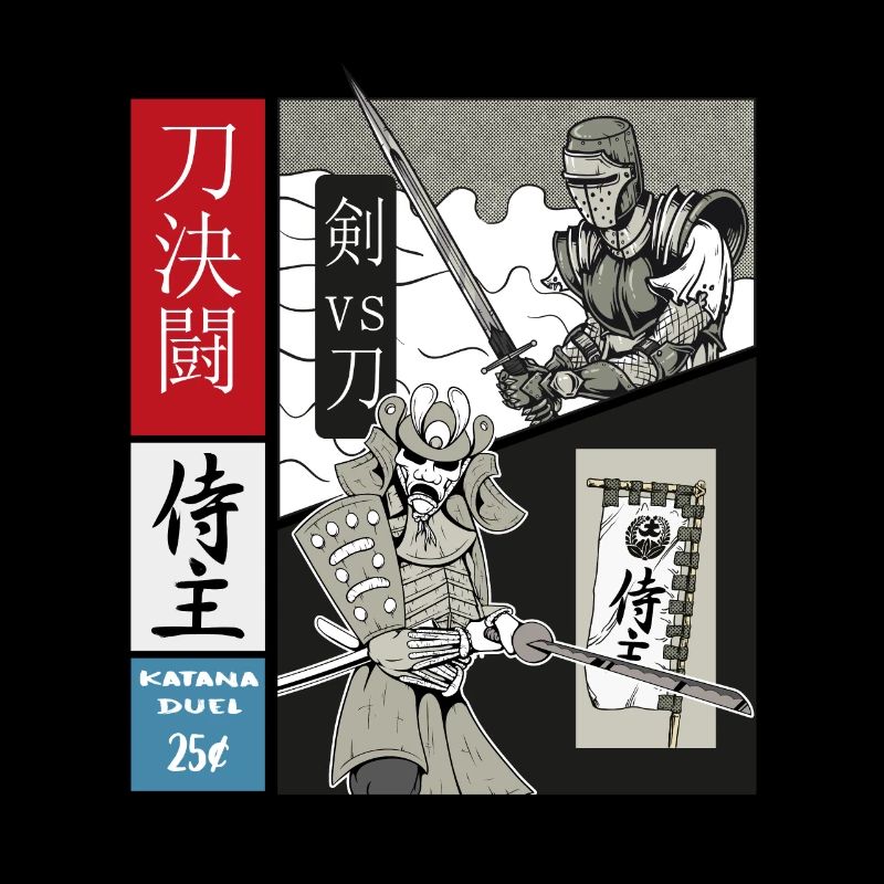 Samurai Duell Katana vs. schweres Schwert