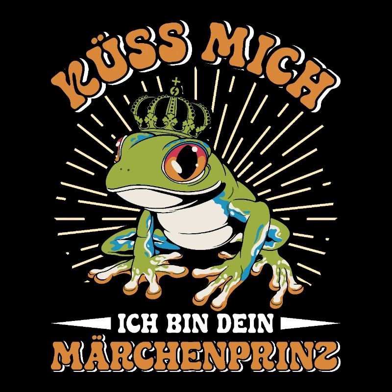Froschkostüm KÜSS MICH BIN EIN MÄRCHENPRINZ