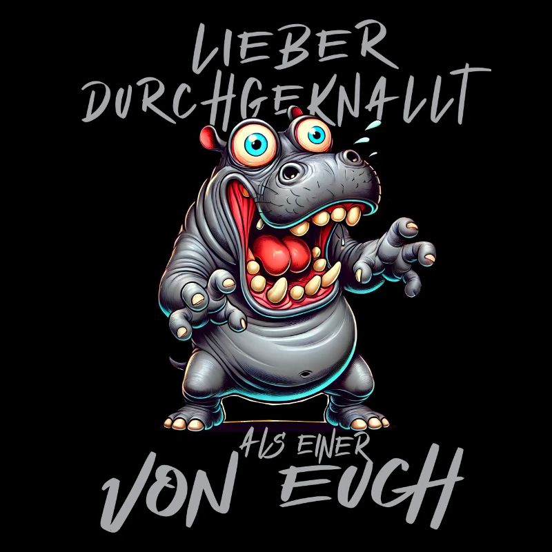 Nilpferd Lieber durchgeknallt als einer von euch