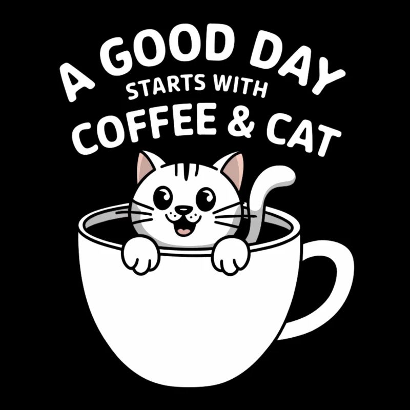 Chaton matin café et chat