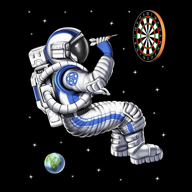 Astronaut Darts Player