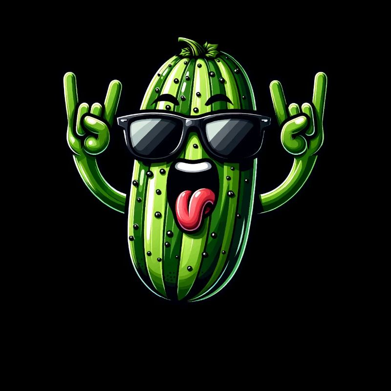 Drôle de concombre cornichon amateur de concombre