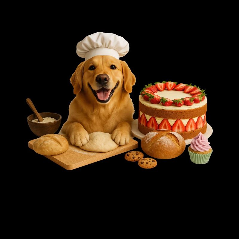 Golden Retriever Cuisson de biscuits pour gâteaux