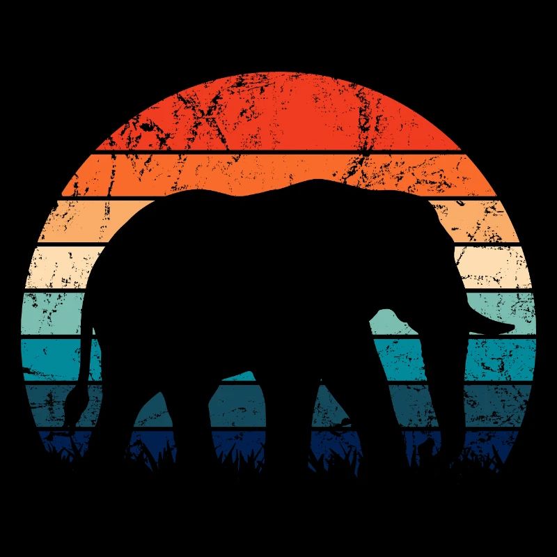 Elefant - Großwild, Stoßzahn, Elfenbein sunset