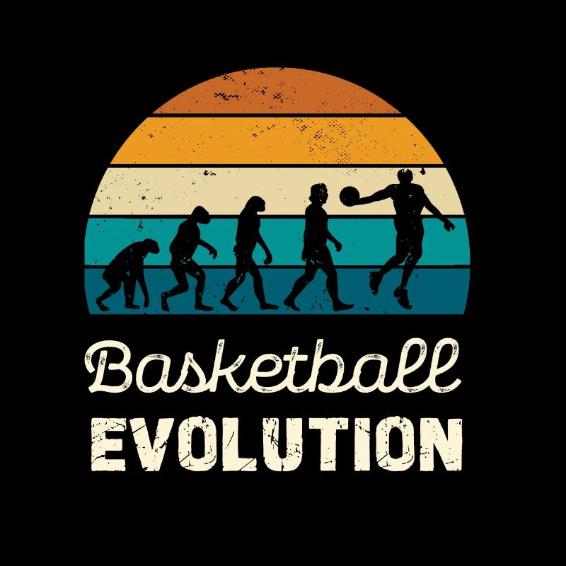 Basketball Evolution Vintage Stil