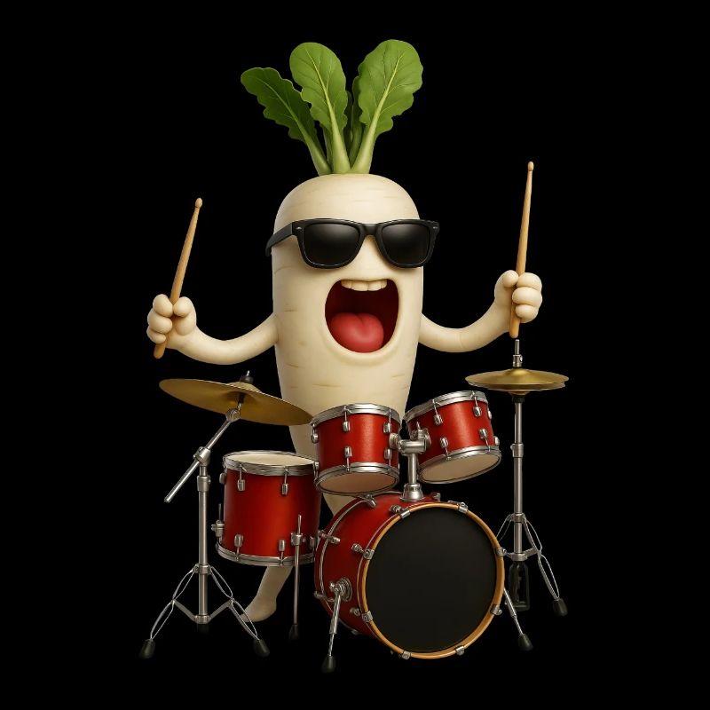 Radieschen Schlagzeug