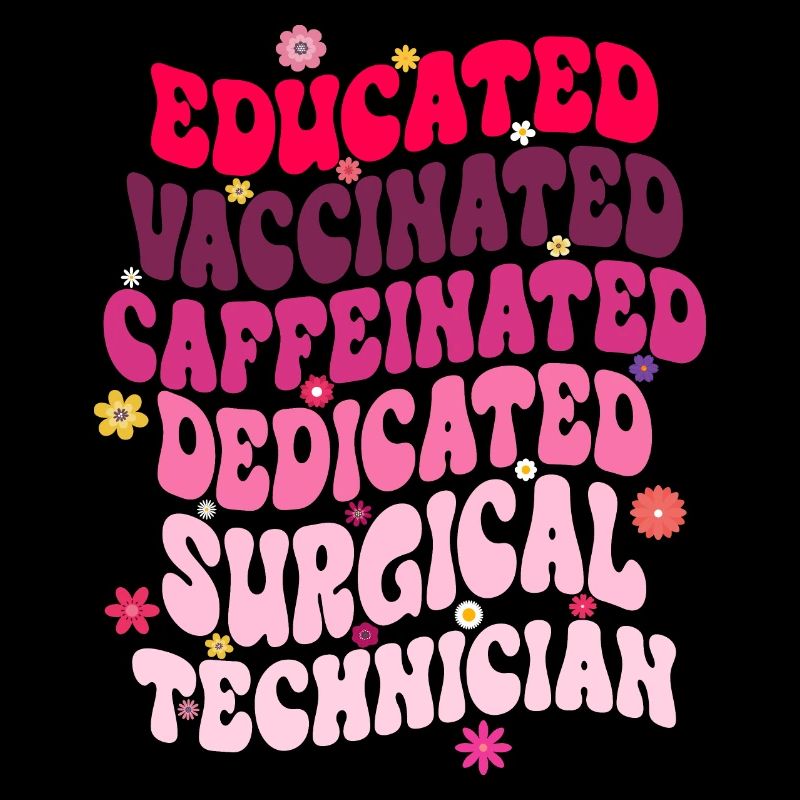 Educated Vaccinated Caffeinated Dedicated Surgical