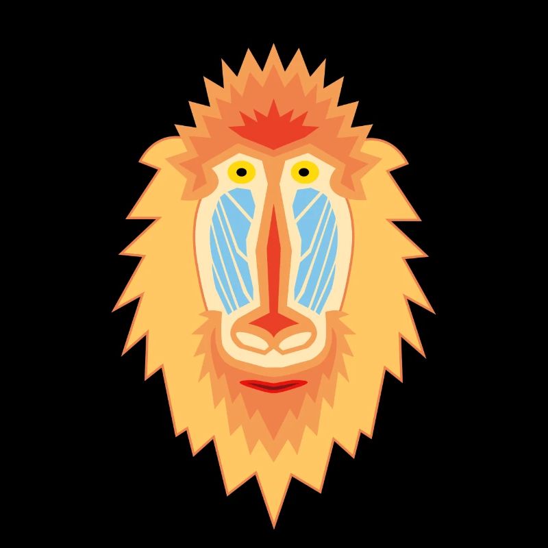 mandrill géométrique