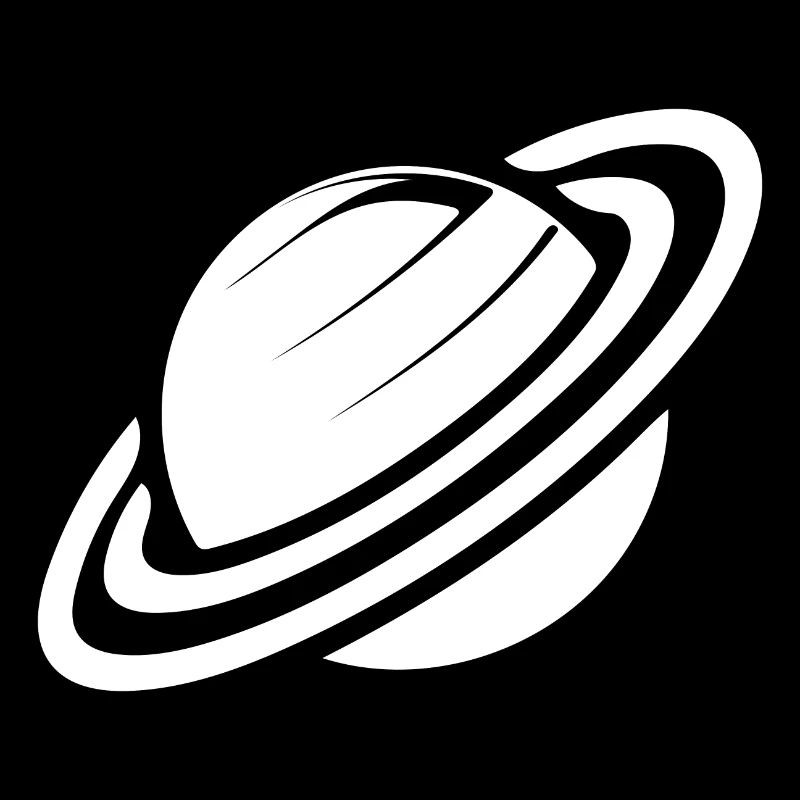 Planète Saturne avec des anneaux dans le système solaire