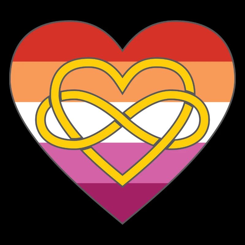 Polyamory Infinity Heart Lesbian Pride
