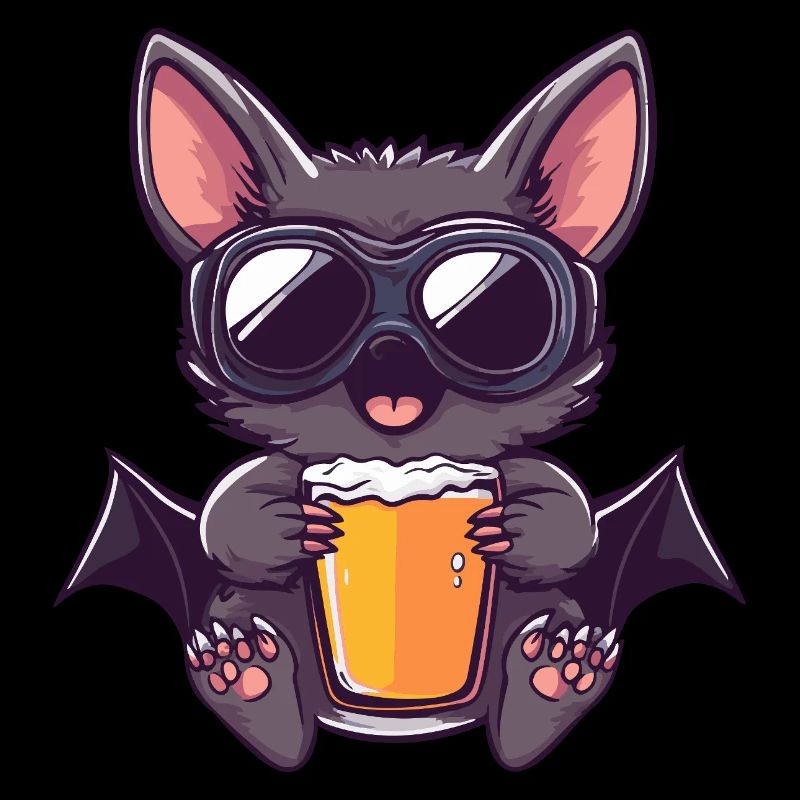 Fledermaus Apres Ski Bier Comic