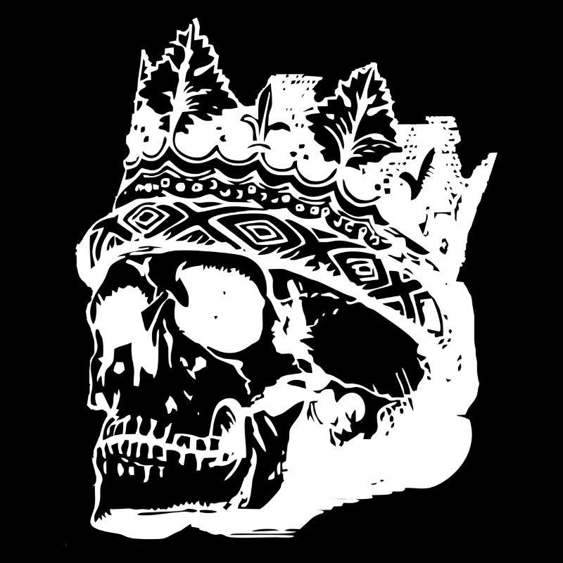 Skull with crown