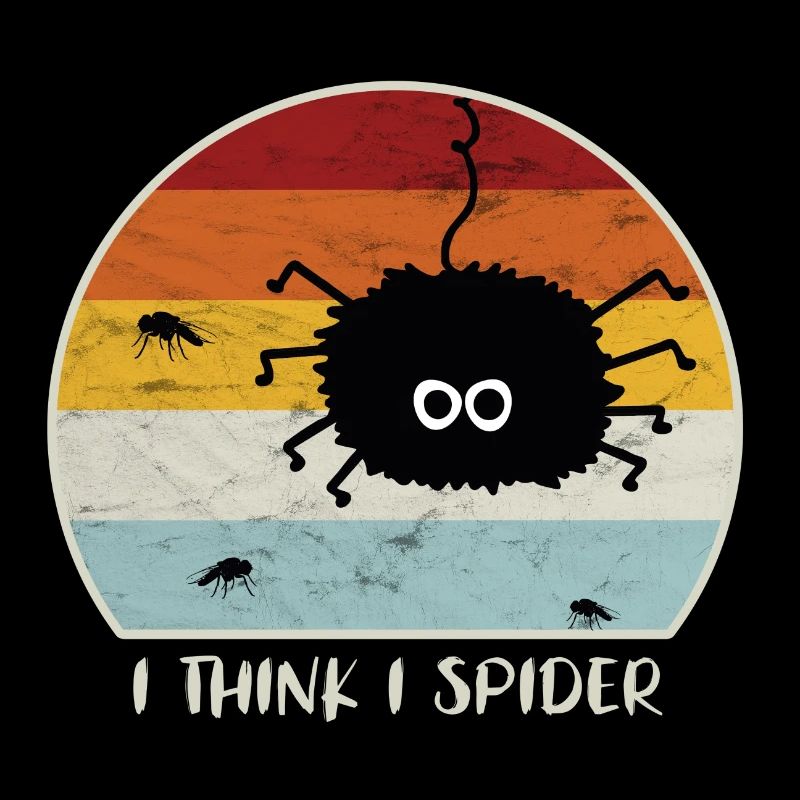 I Think I Spider Retro Ich Glaub Ich Spinne Fliege