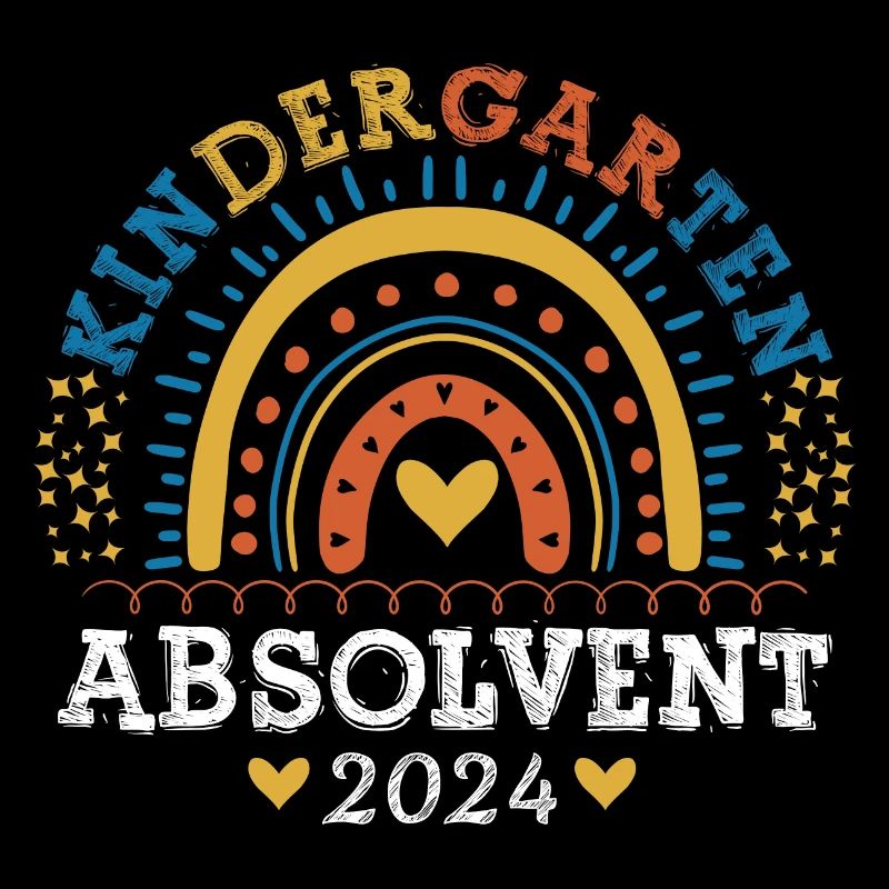 Kindergarten Absolvent 2024 Regenbogen Einschulung