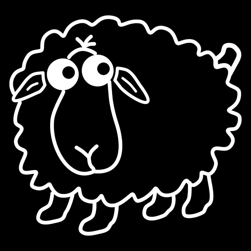 Mouton - contour blanc