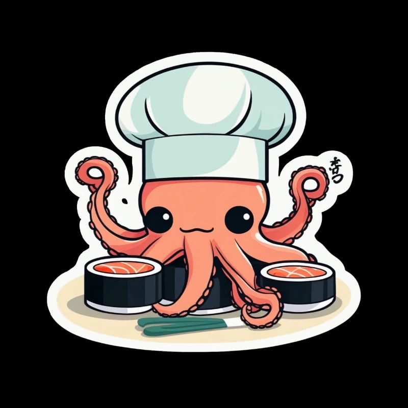 Octopus sushi chef 01