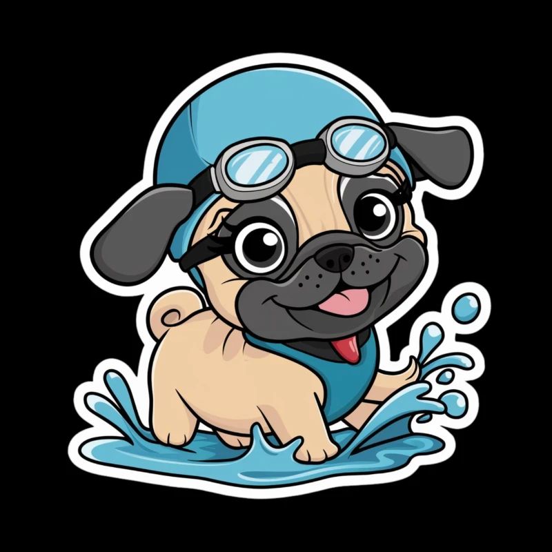 Baignade dans un carlin : Amusez-vous avec un chiot !