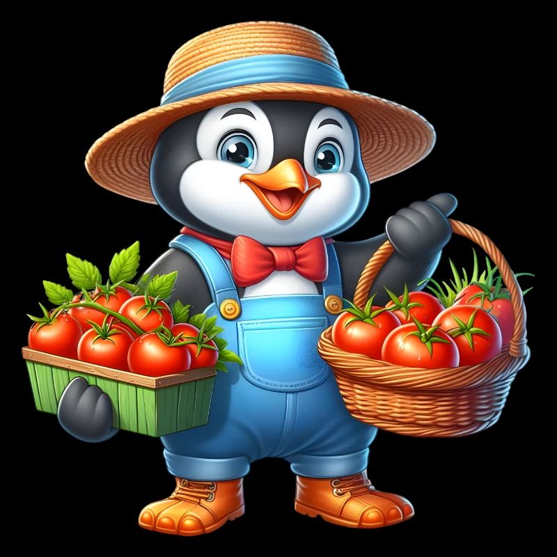 Gärtnerpinguin Stolzer Erntehelfer 🐧🌱