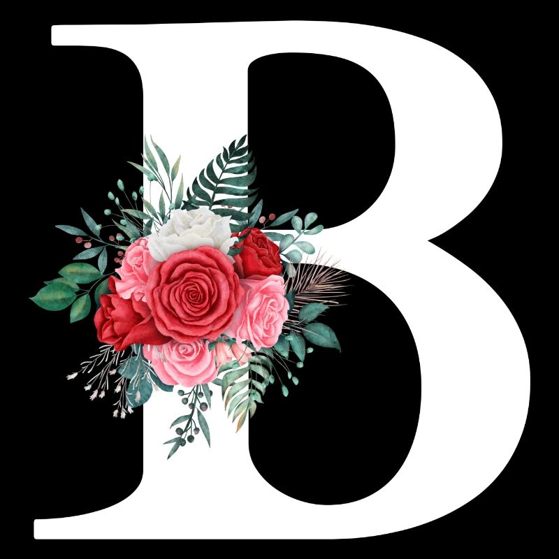 Roter Blumenbuchstabe B