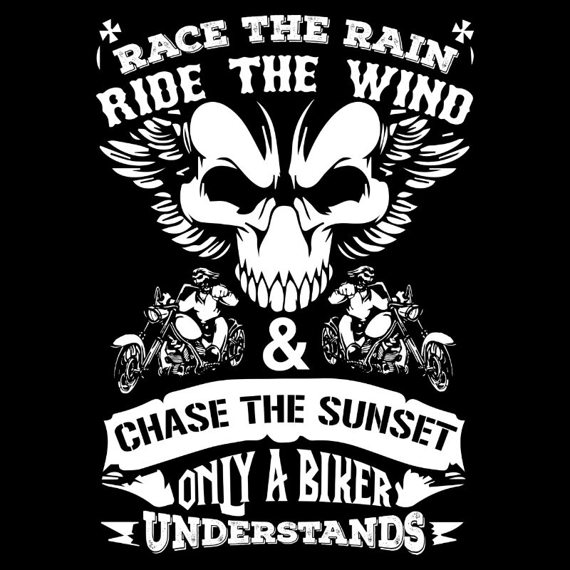 Biker Motorcycle Mopped Driver