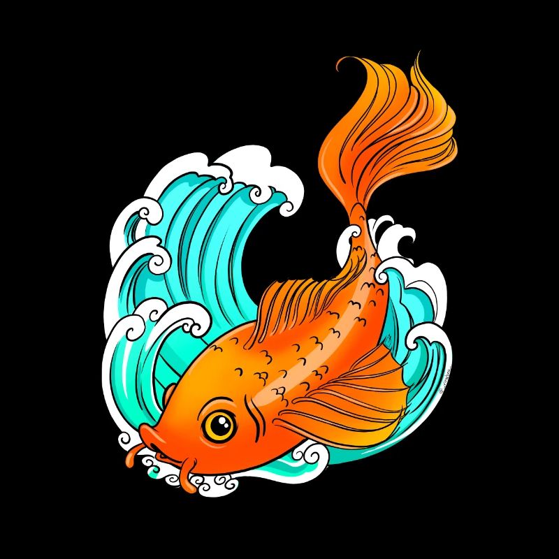 Koi Carp - Wave - Fish