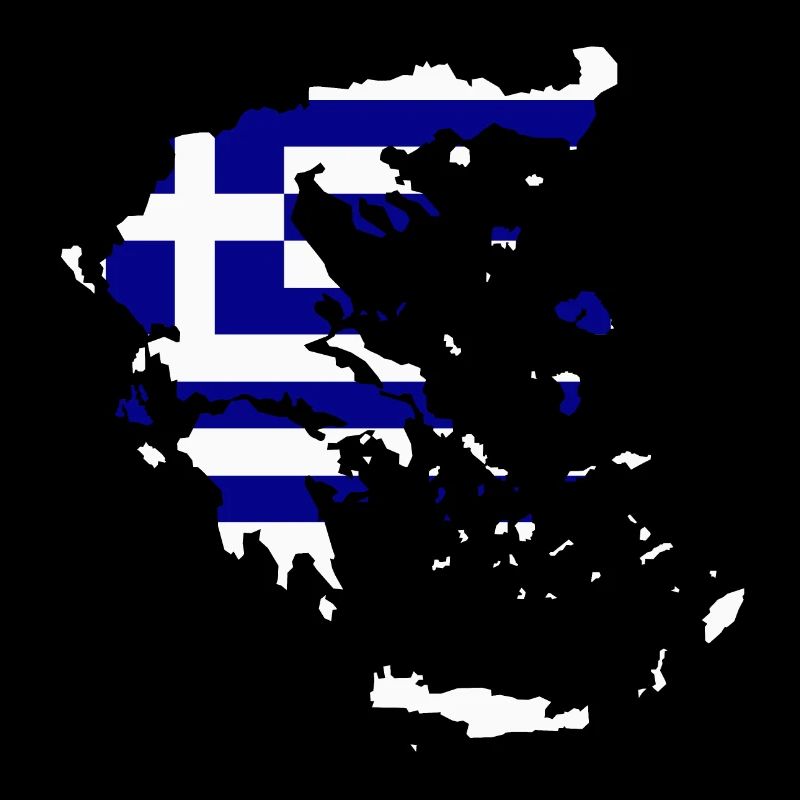 Greece Flag Map