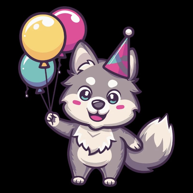 Loup Anniversaire Bébé